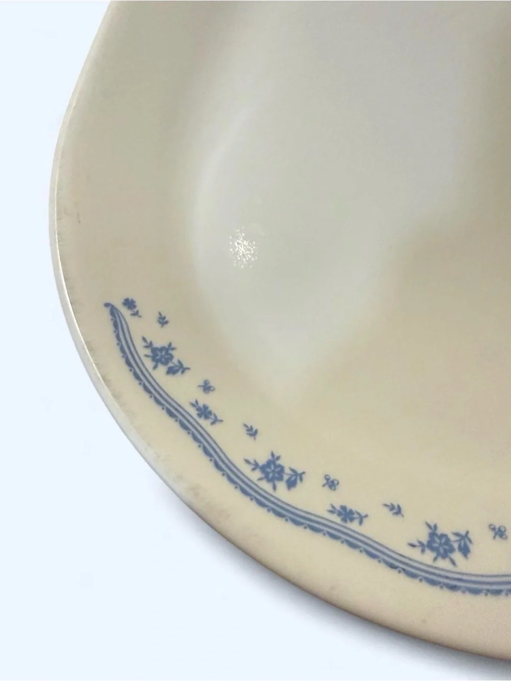 Vintage Corelle Corning Ware Morning Blue  Ceramic Serving Platters (2)
